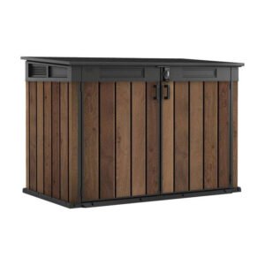 Keter 6′ x 3′ Walnut Signature Horizontal Plastic Shed – Walnut Woodlook