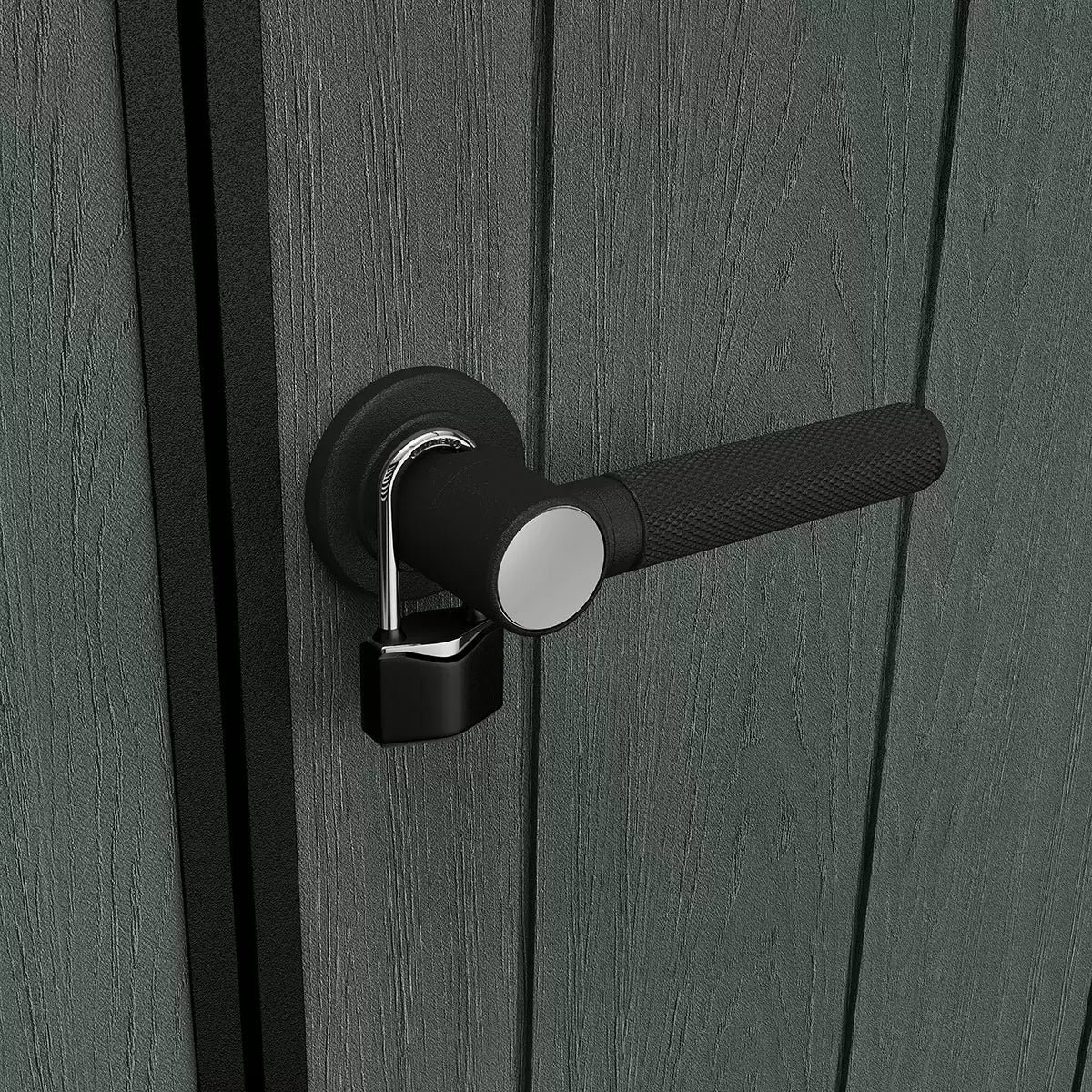 Keter 9’x 7′ Cortina Heavy Duty Plastic Pent Shed – Dark Green - Image 4