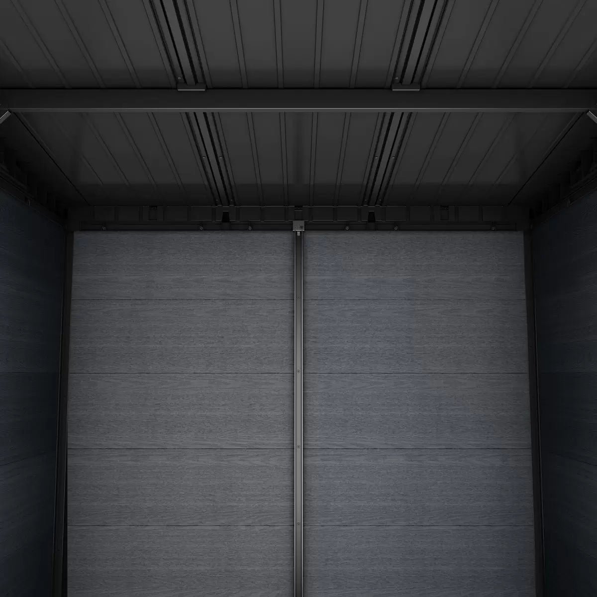 Keter 11’x 7′ Cortina Heavy Duty Plastic Pent Shed – Dark Grey - Image 5