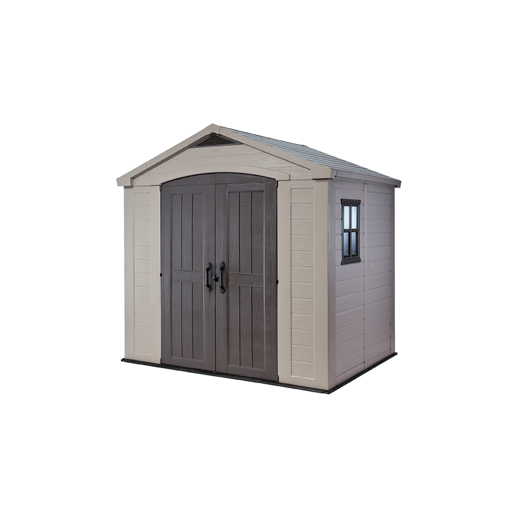 Keter 8’x6′ Factor Heavy Duty Plastic Garden Shed – Beige - Image 14