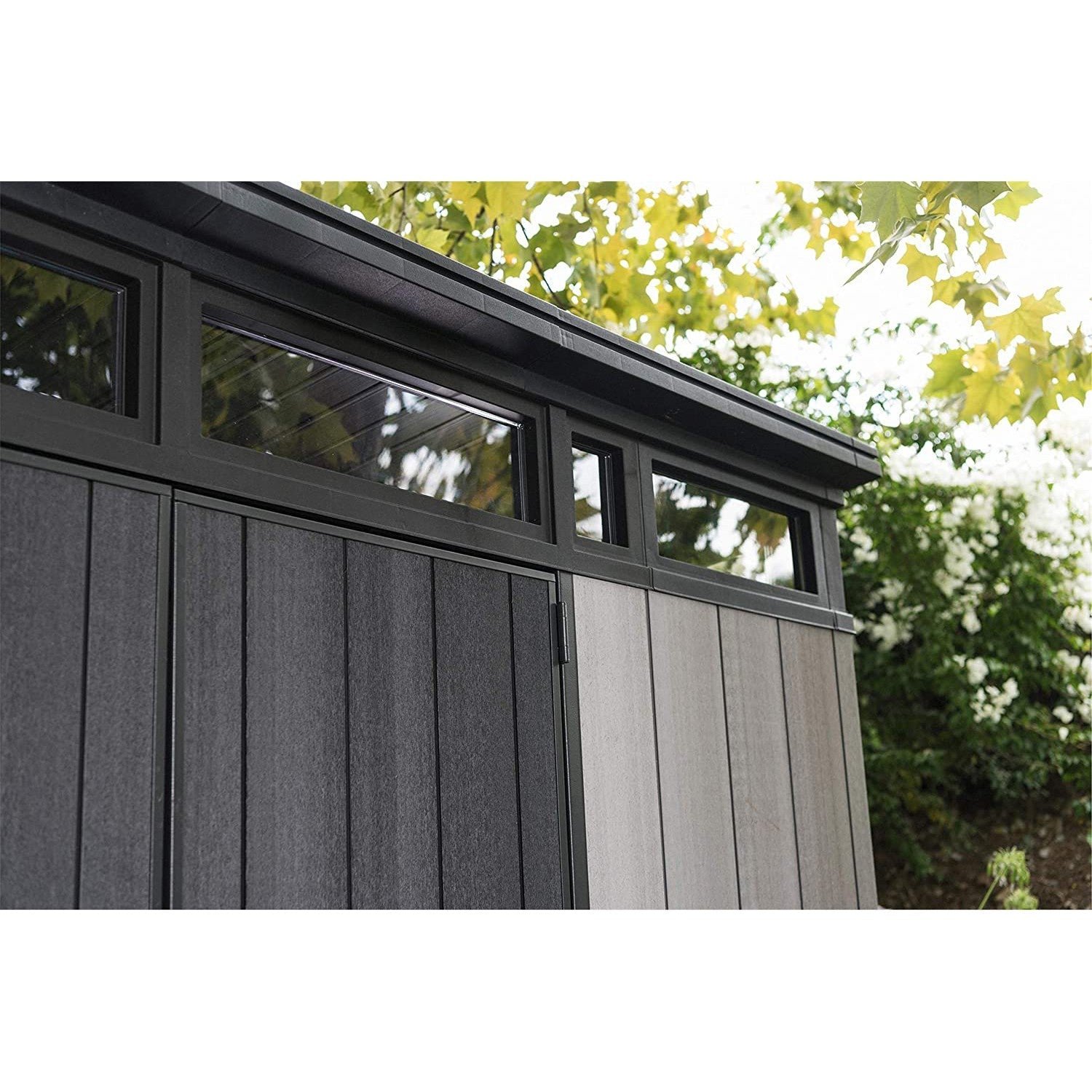 Keter 11’x 7′ Artisan Heavy Duty Plastic Pent Shed – Grey - Image 5