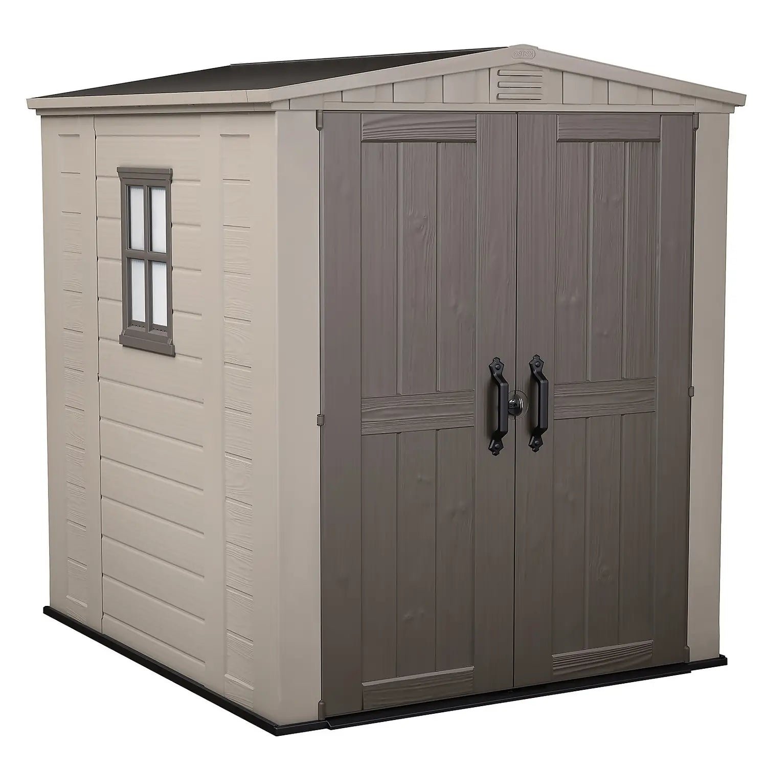 Keter 6’x6′ Factor Heavy Duty Plastic Garden Shed – Beige
