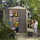 Keter 6’x6′ Factor Heavy Duty Plastic Garden Shed – Beige - Image 3