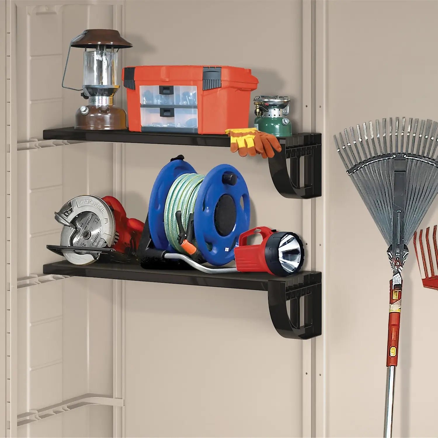 Keter 6’x6′ Factor Heavy Duty Plastic Garden Shed – Beige - Image 4