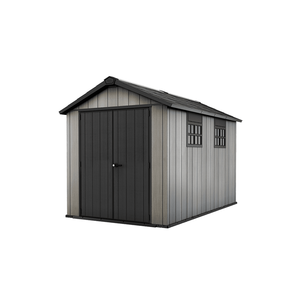 Keter 7.5′ x 11′ Oakland Heavy Duty Plastic Shed – Grey - Image 2