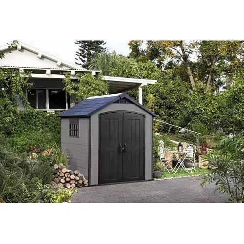 Keter 7.5’x7′ Premier Heavy Duty Plastic Shed – Grey - Image 7