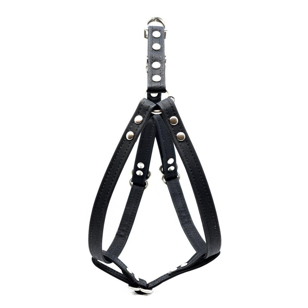 Black Waxed Canvas Dog Harness