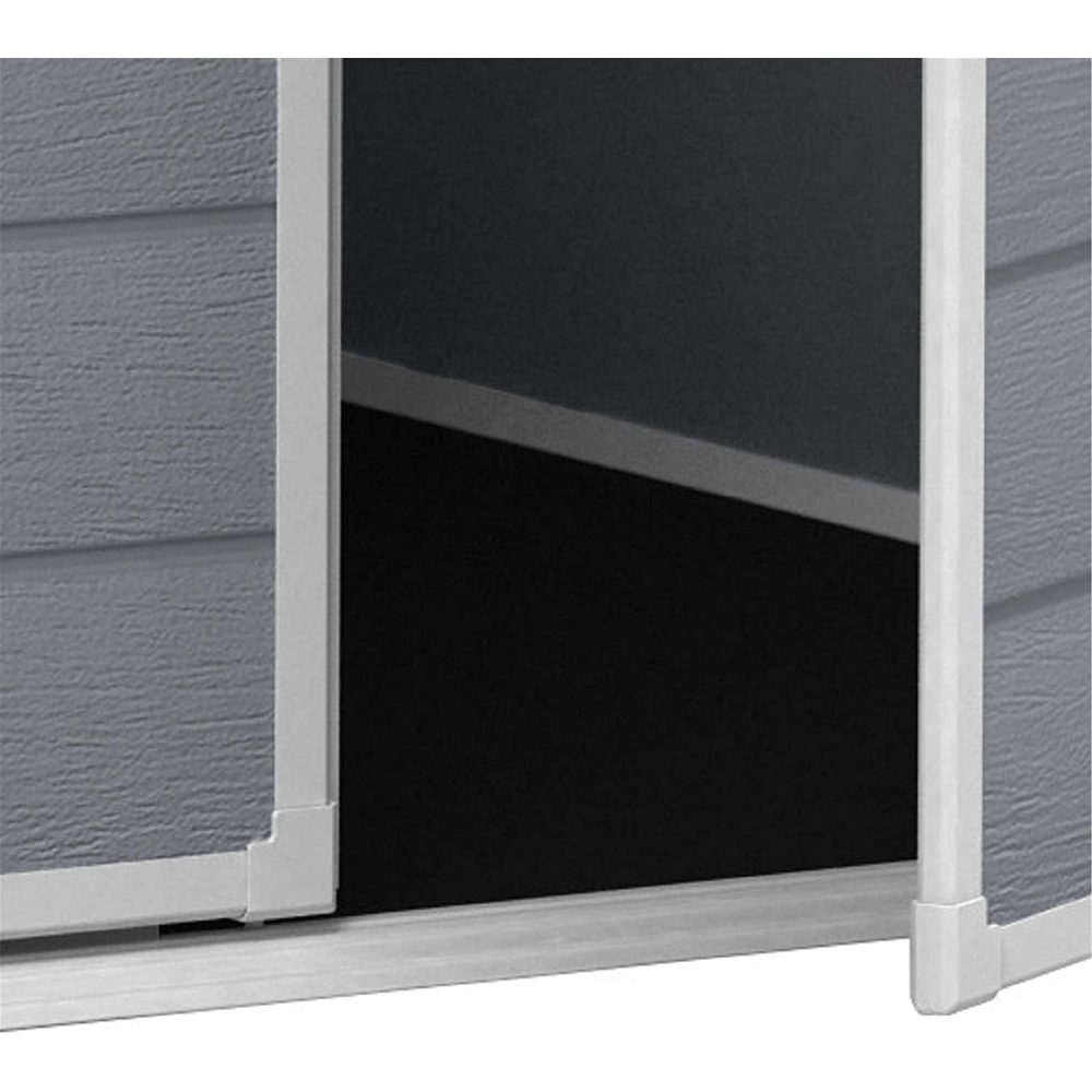 Keter 6′ x 6′ Manor Plastic Pent Garden Storage Shed – Grey - Image 3