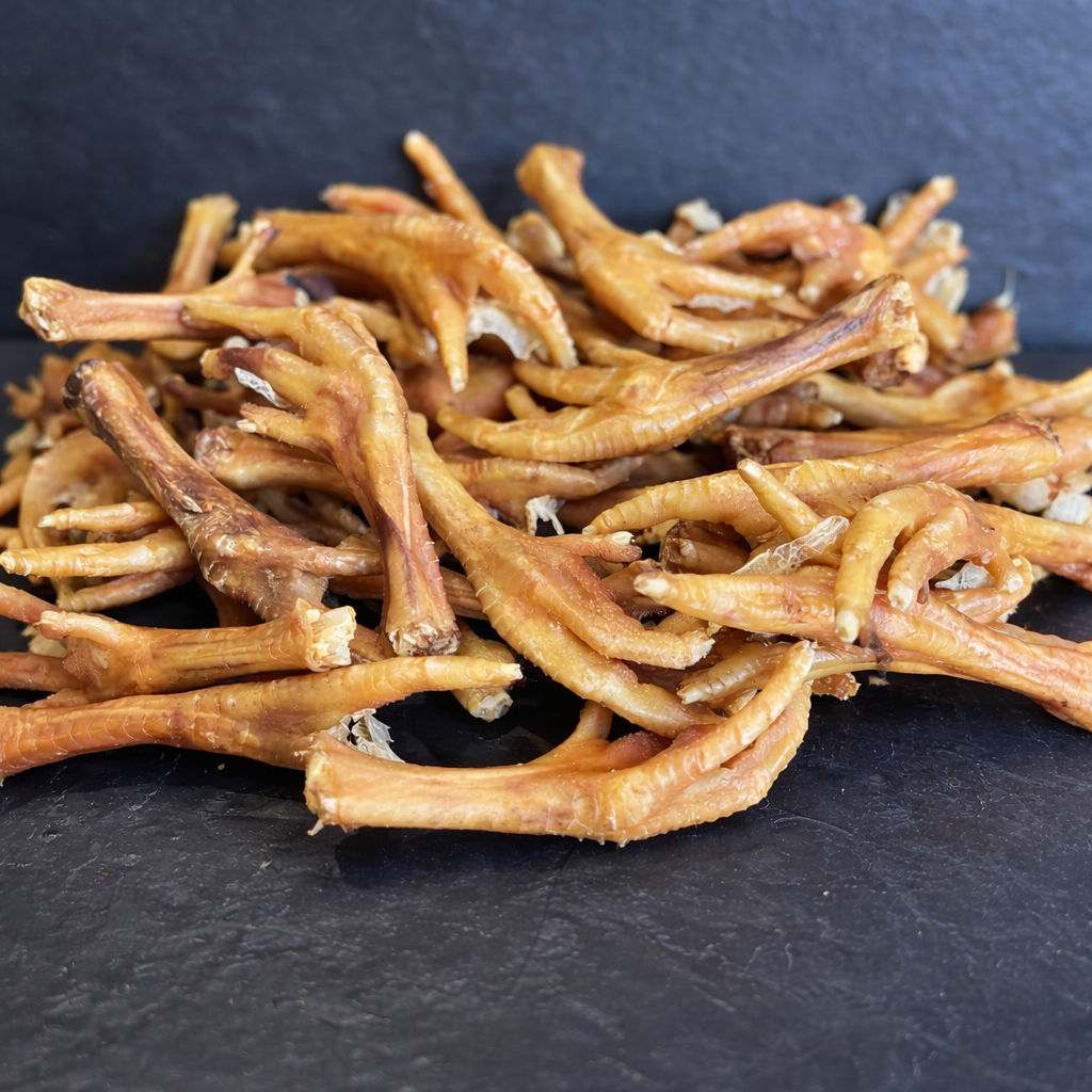 Junaid Trading Inc Chicken Feet Dog Treats – 100% Natural Dried Chew
