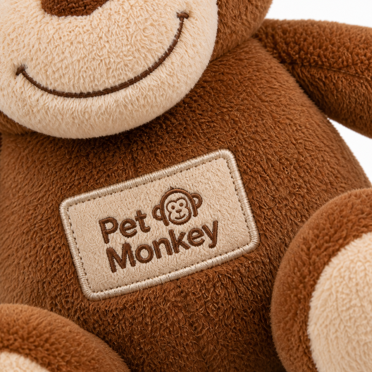 Pet Monkey Plush Monkey Dog Toy – Soft Squeaky Chew Toy for Puppies & Dogs (Interactive Comfort Toy, Brown) - Image 3