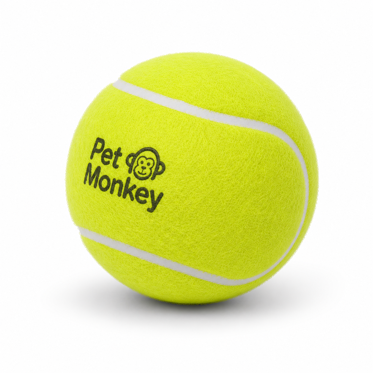 Pet Monkey Dog Tennis Ball – Durable Interactive Fetch Toy for Dogs (Soft Bite, High Bounce, Neon Yellow) - Image 2