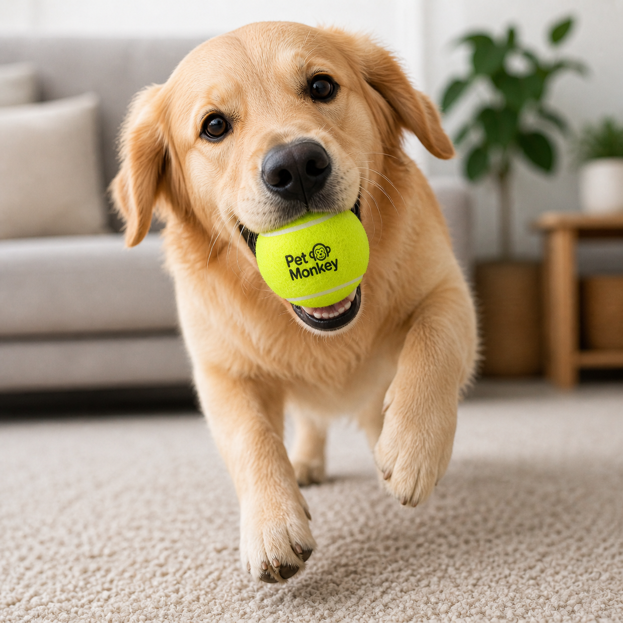 Pet Monkey Dog Tennis Ball – Durable Interactive Fetch Toy for Dogs (Soft Bite, High Bounce, Neon Yellow) - Image 5