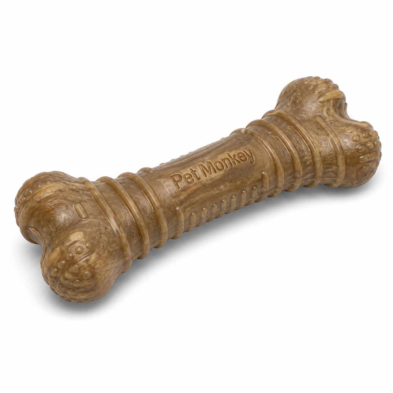 Pet Monkey Durable Dog Chew Bone Toy – Heavy Duty Teething & Dental Cleaning Toy for Dogs (Non-Toxic, Bite-Resistant, Brown) - Image 4